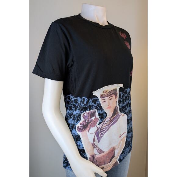 Cockpit USA Chinese Navy Sailor Tee Medium Military Appliqué Graphic Streetwear - Picture 2 of 9